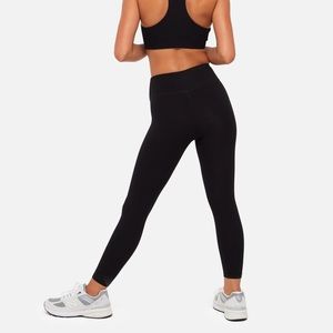 MATE the Label Organic Stretch Midi Leggings in Jet Black